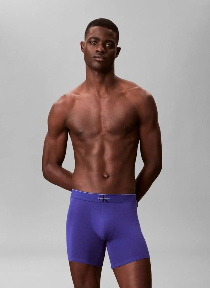 CALVIN KLEIN Graphic Monogram Cotton Stretch Boxer Briefs